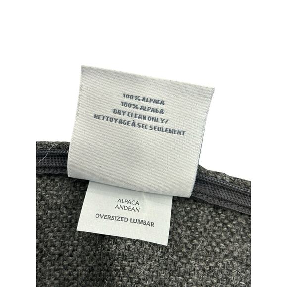 Restoration Hardware Alpaca Knit Oversized Lumbar Pillow Cover Gray 35” X 14” - Picture 6 of 6